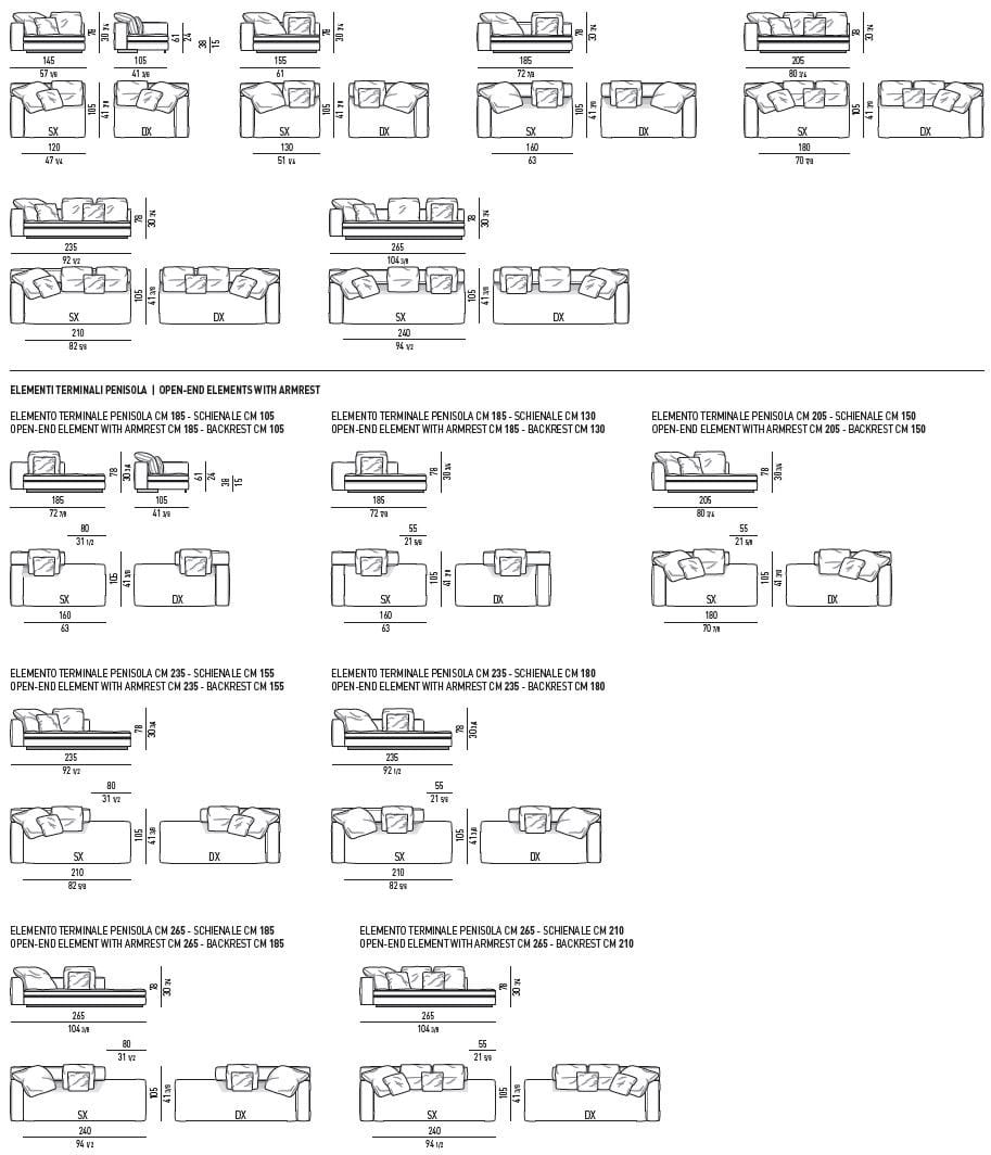 Модульный тканевый диван Minotti ARCH-00045463 - Вид №9