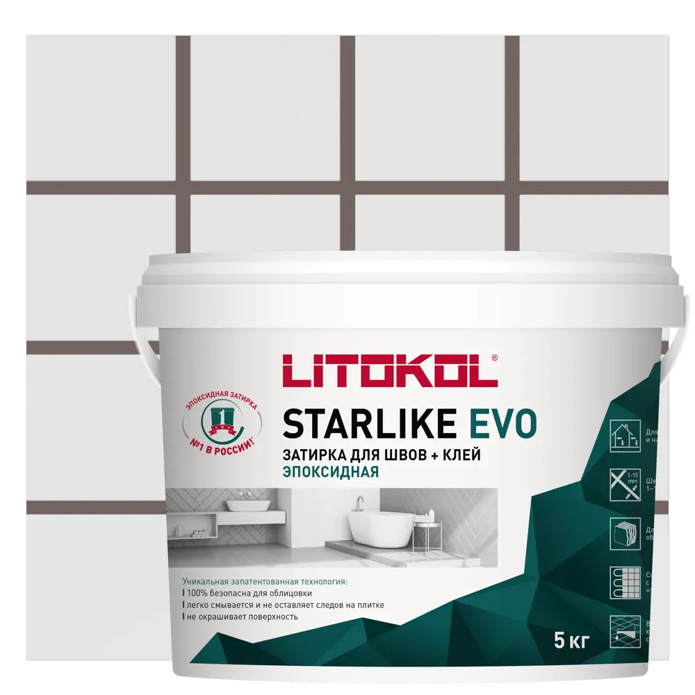 91038538 Затирка Litokol L0485280004 Starlike Evo S.230 Cacao 5.30кг STLM-0943904