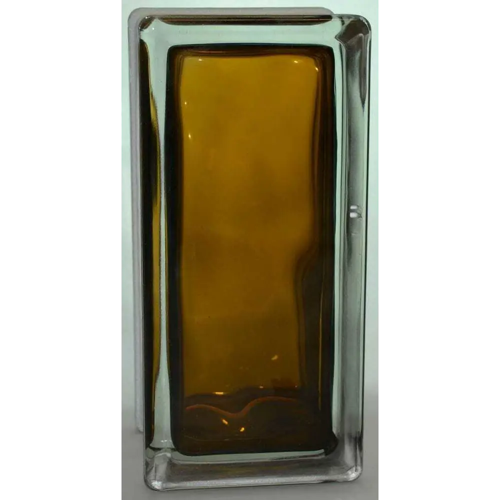 Стеклоблок Vitrablock Волна окрашенный внутри половинка цвет бронзовый STLM-2039782