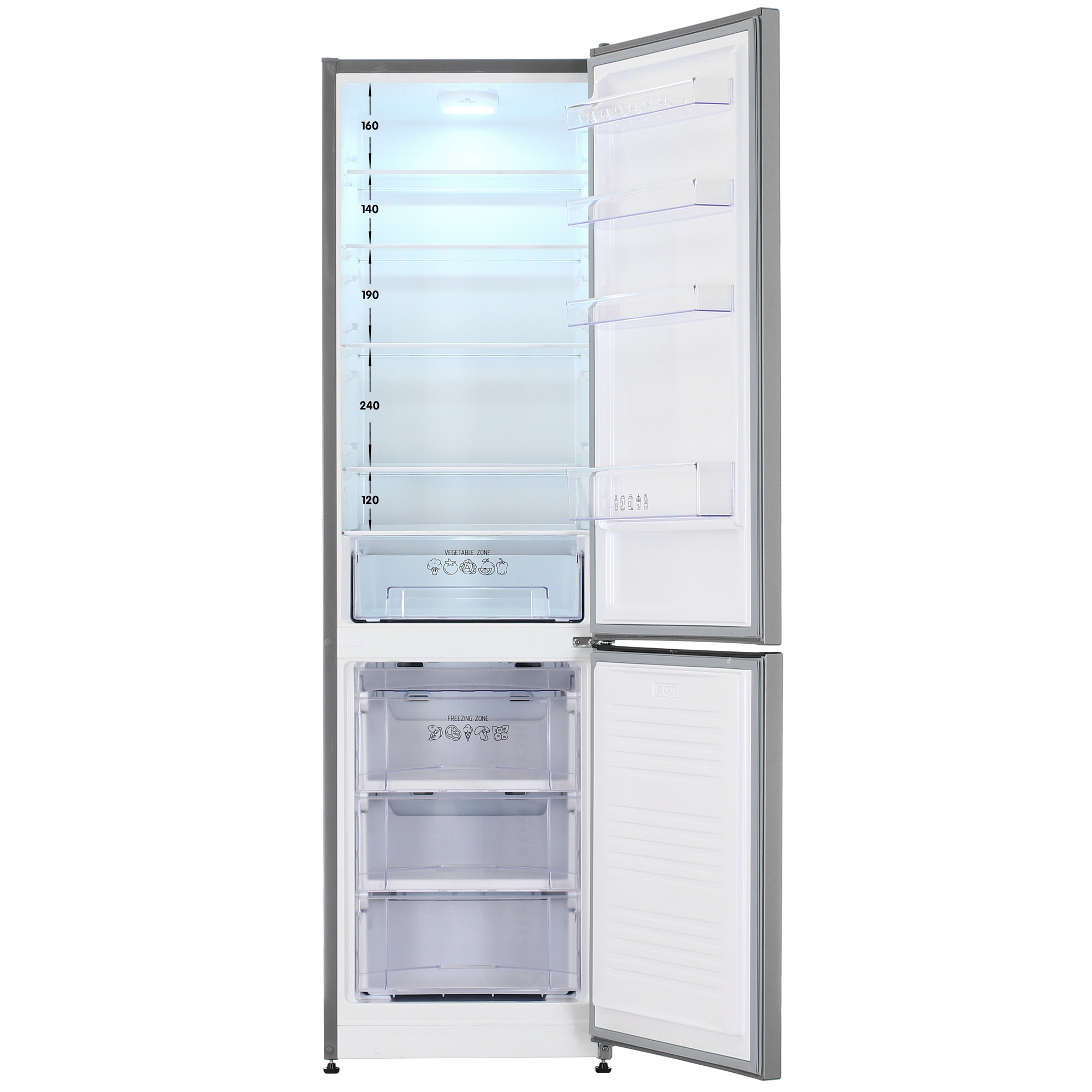 9021294 Холодильник с морозильником   Nordfrost NRB 164NF X серебристый STDN-0084328 - Вид №1