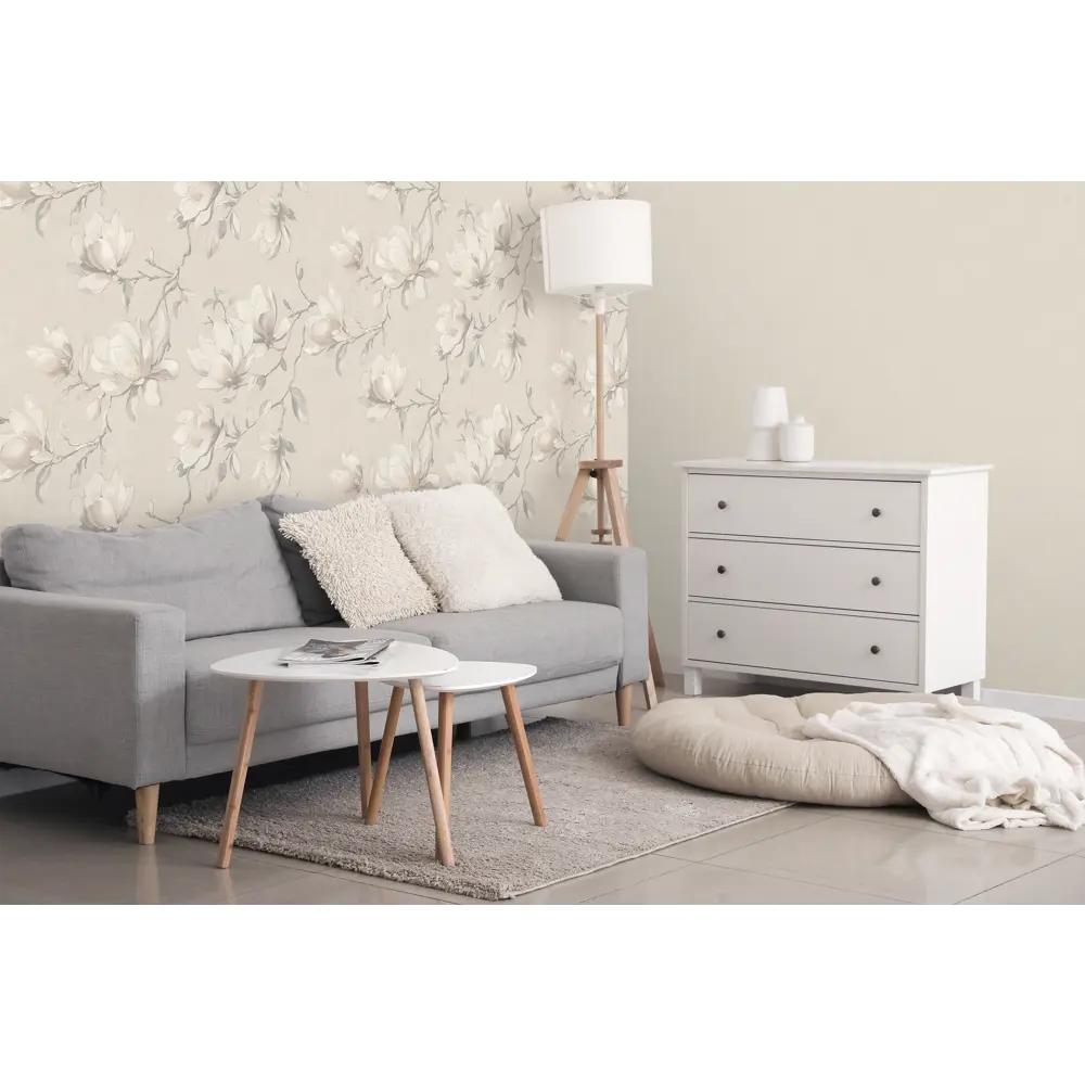 Обои флизелиновые Victoria Stenova Magnolia бежевые 1.06 м VS585111 STLM-2040801 - Вид №5
