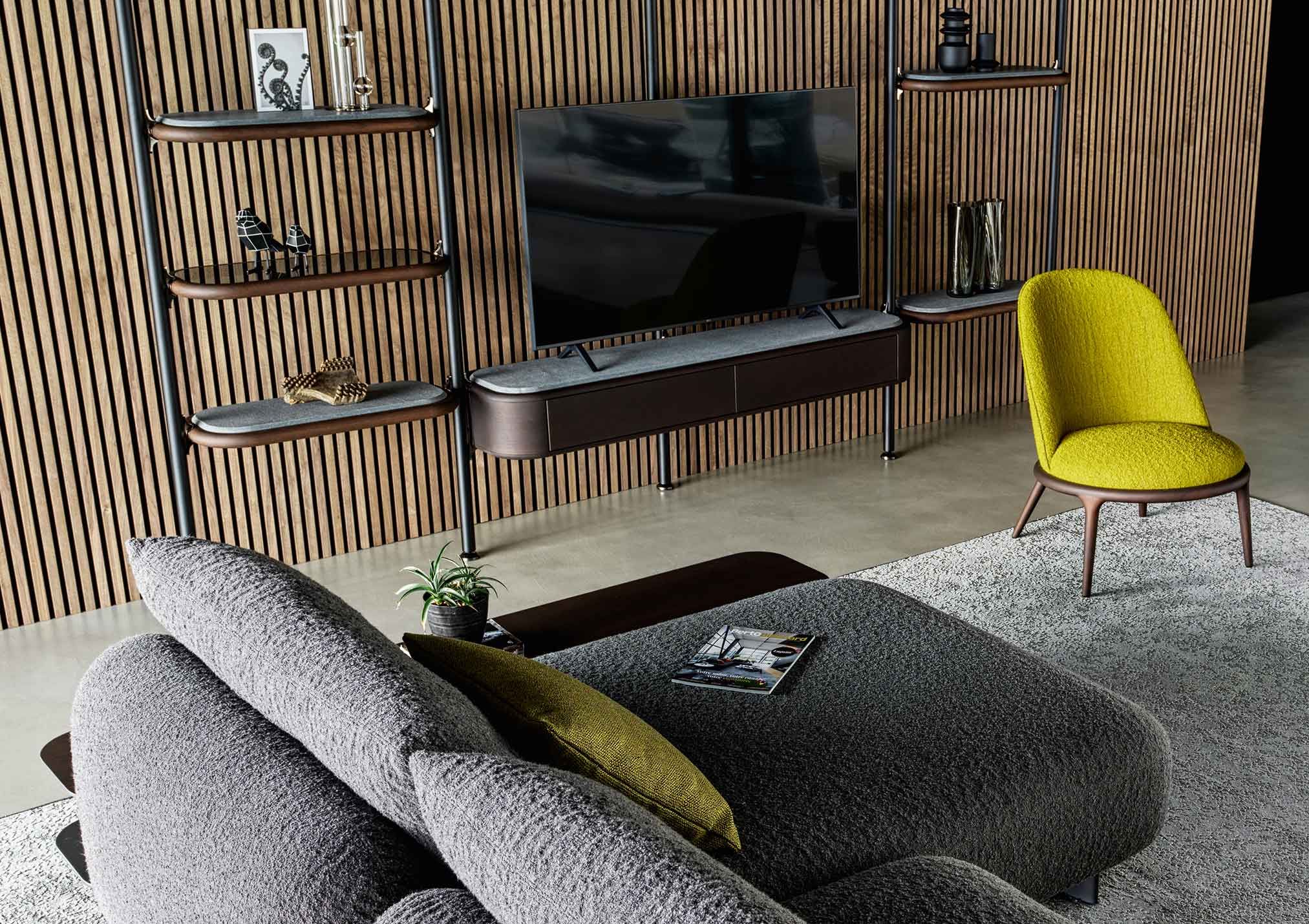 Модульный книжный шкаф с подставкой для телевизора BertO IAN ARCH-00034691 - Вид №1