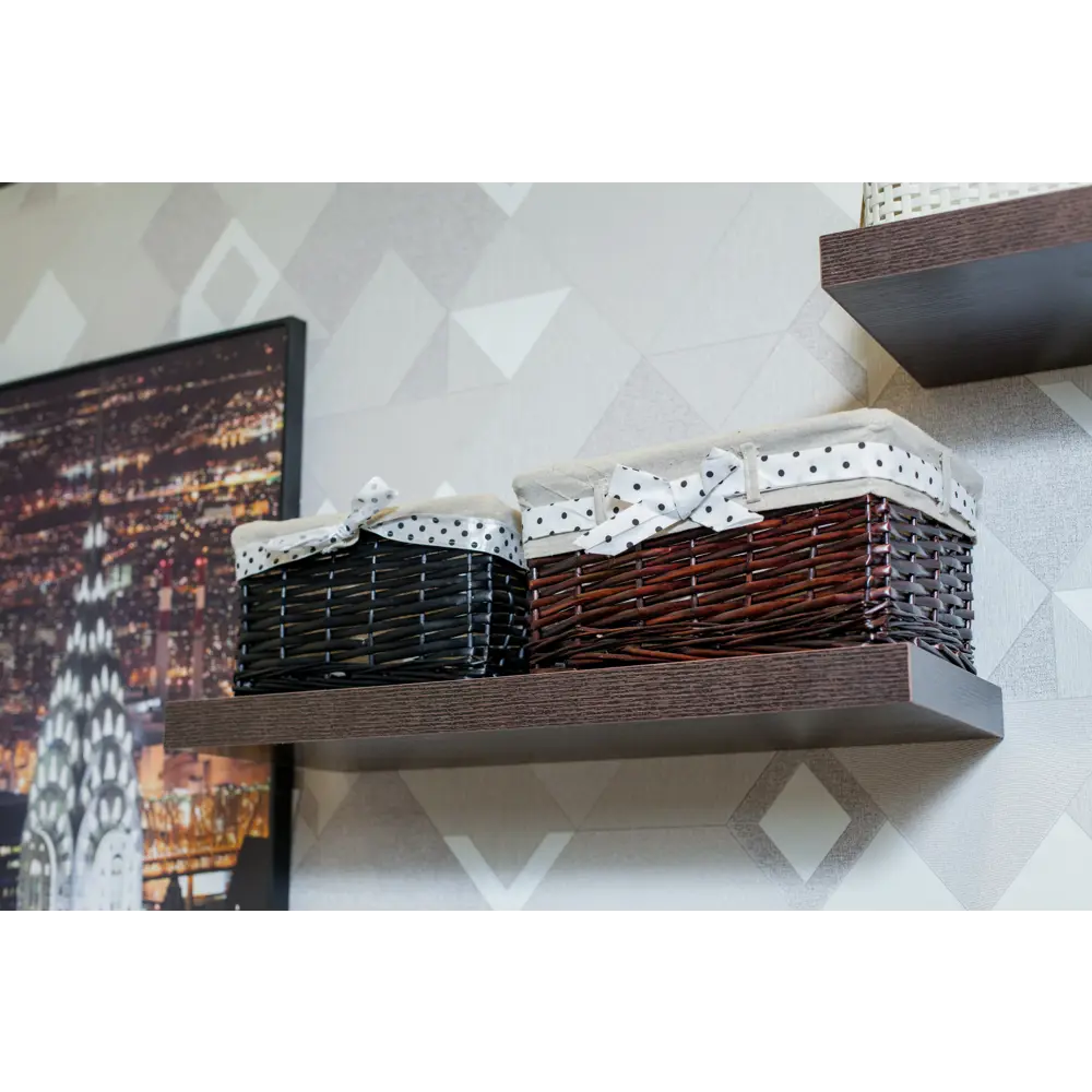 Корзина Ива с декоративным чехлом 35x18x25 см плетенье цвет коричневый STORIDEA STLM-2127152 - Вид №3