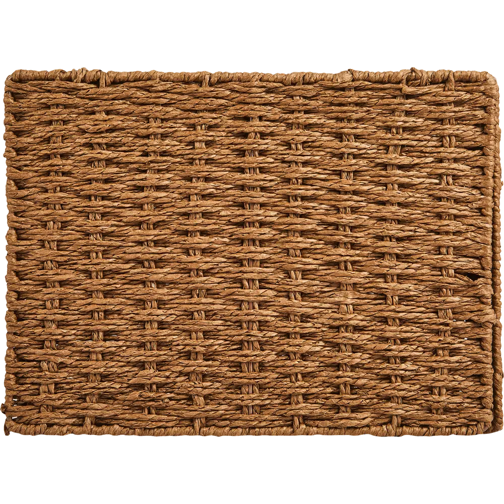 Корзина с крышкой для хранения 31x15x23 см бумага цвет коричневый SPACEO Kub STLM-2107445 - Вид №1