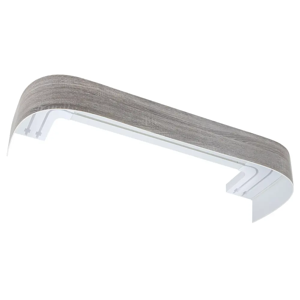 Карниз двухрядный составной Галант 300 пластик цвет дуб оксфорд DOMLEGRAND STLM-2016636