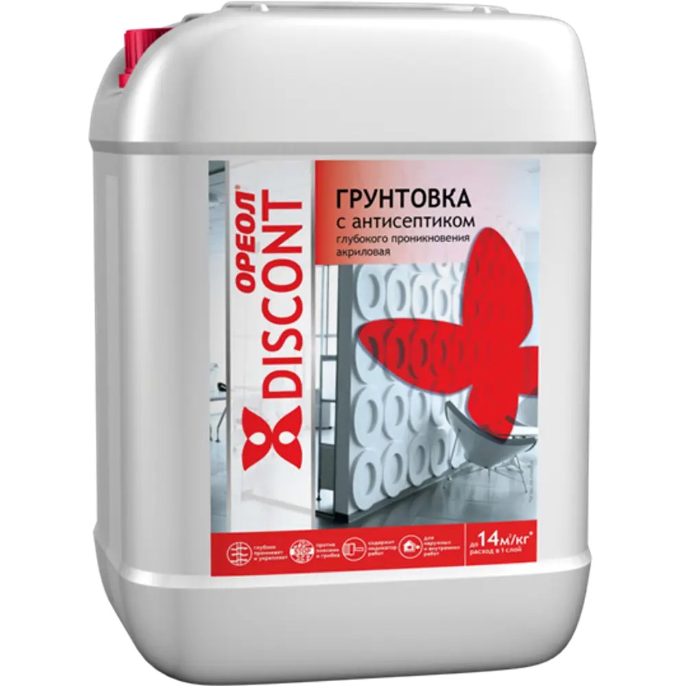 Грунтовка универсальная Ореол Discont с антисептиком 10 кг STLM-2156961 - Вид №1