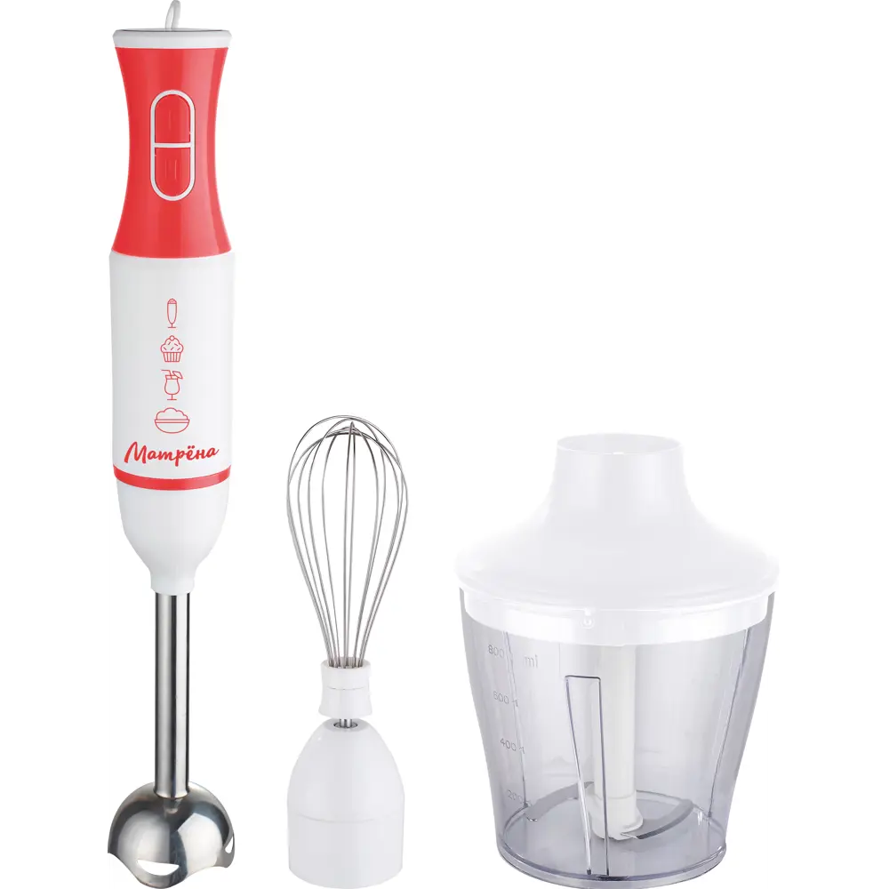 Блендер погружной Матрена МА-174 2 скорости цвет бело-красный Santreyd STLM-2086735
