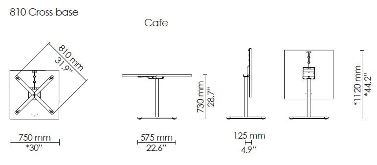Квадратный стол с откидным верхом Howe Tempest ARCH-00095694 - Вид №2