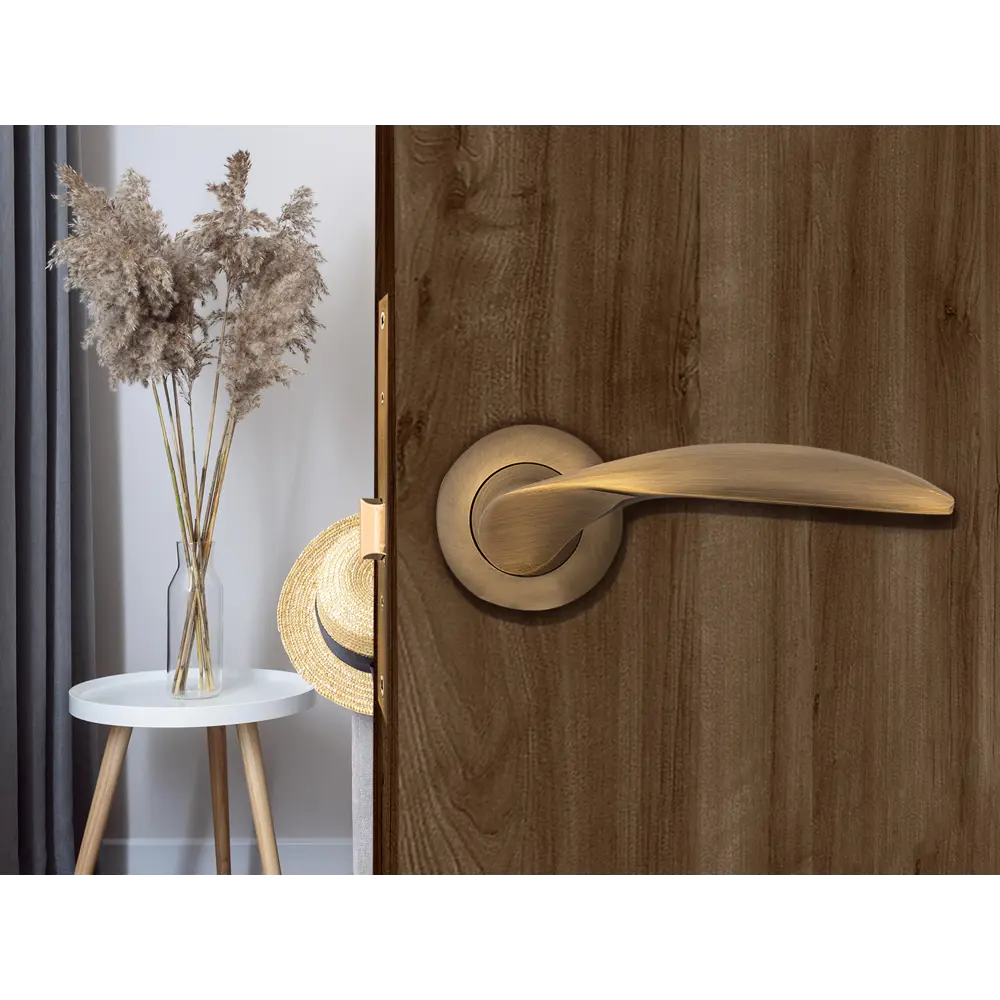 Дверные ручки Фабрика замков Ternera, без запирания, цвет кофе STLM-2176473 - Вид №6