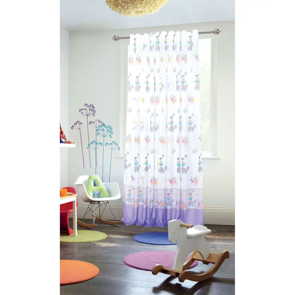 Тюль на ленте «Сова» 250х260 см вуаль цвет сиреневый GARDEN STLM-2177770 - Вид №4