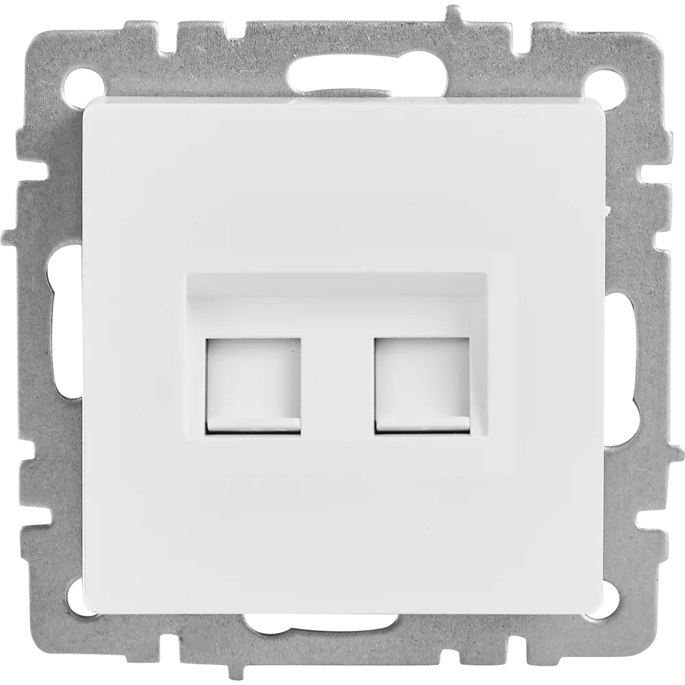 Двойная компьютерная розетка IEK Brite для сетевых подключений 87761540 STLM-1107741