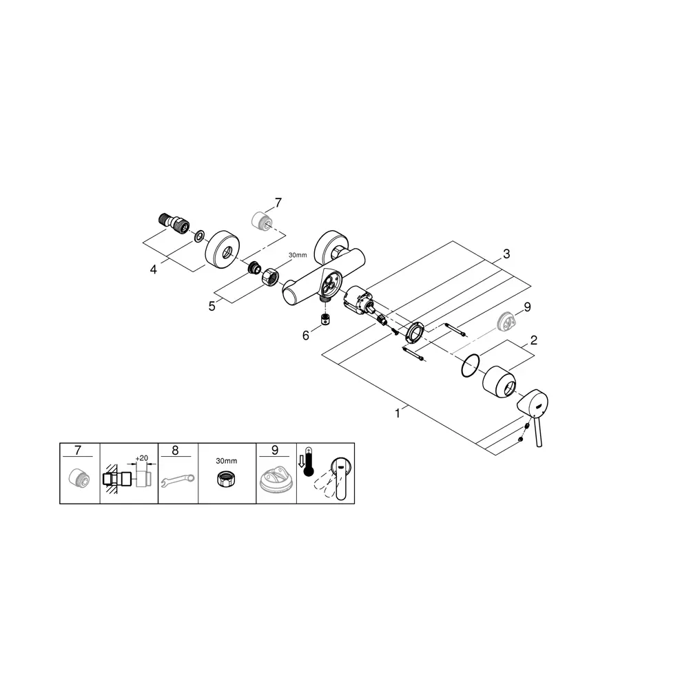 Смеситель для душа Grohe Clova Classic, цвет хром STLM-2179071 - Вид №5