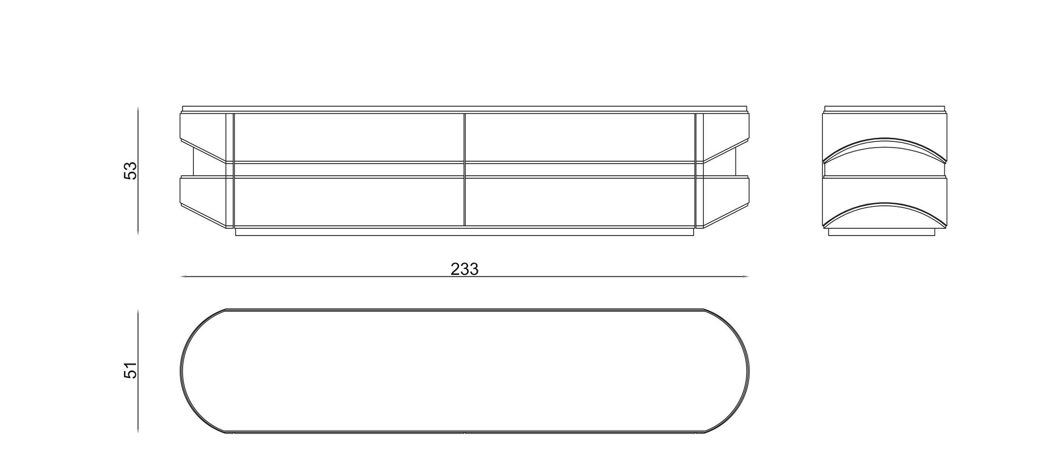 Низкий шкаф для телевизора с ящиками Zebrano Kailas ARCH-00138076 - Вид №3