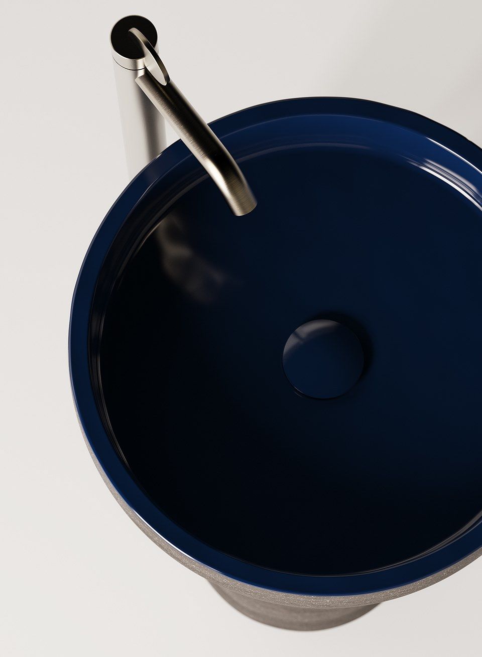 Круглый отдельно стоящий умывальник из глины Agape CENOTE A COLONNA ARCH-00148517 - Вид №3