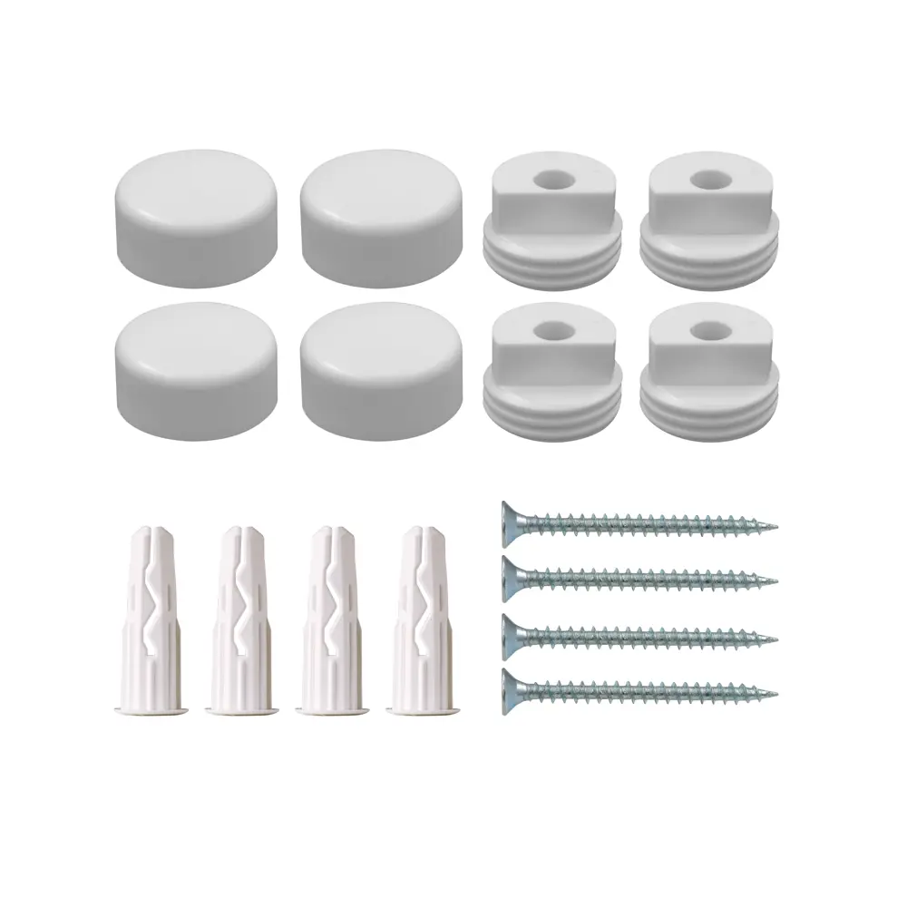 Крепление для зеркала 18 мм металл/пластик цвет белый 4 шт ЕВРОПАРТНЕР STLM-2167059