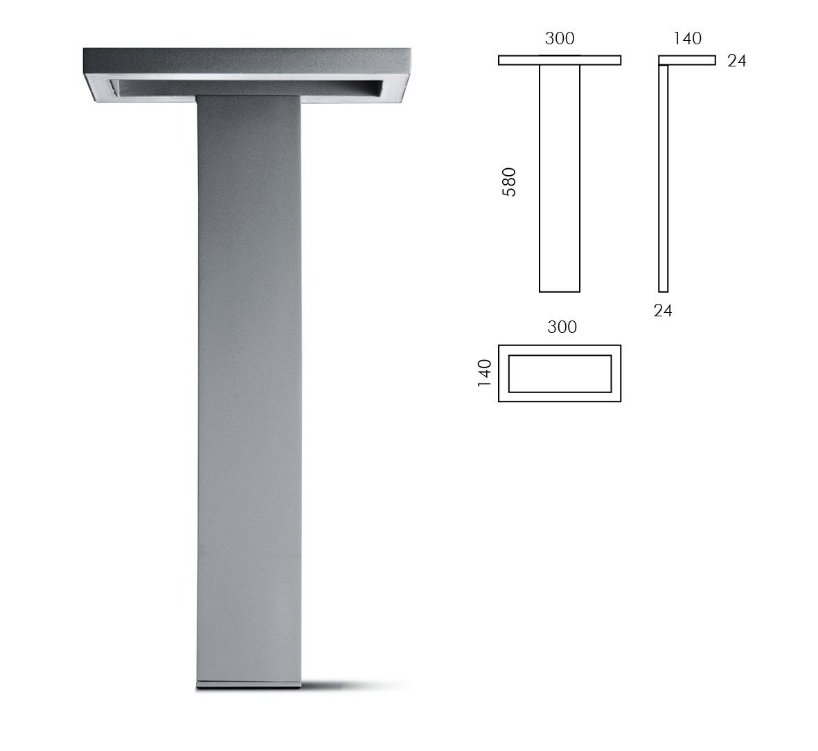 Алюминиевый светодиодный световой столб SIMES отделка ARCH-00100497 - Вид №1
