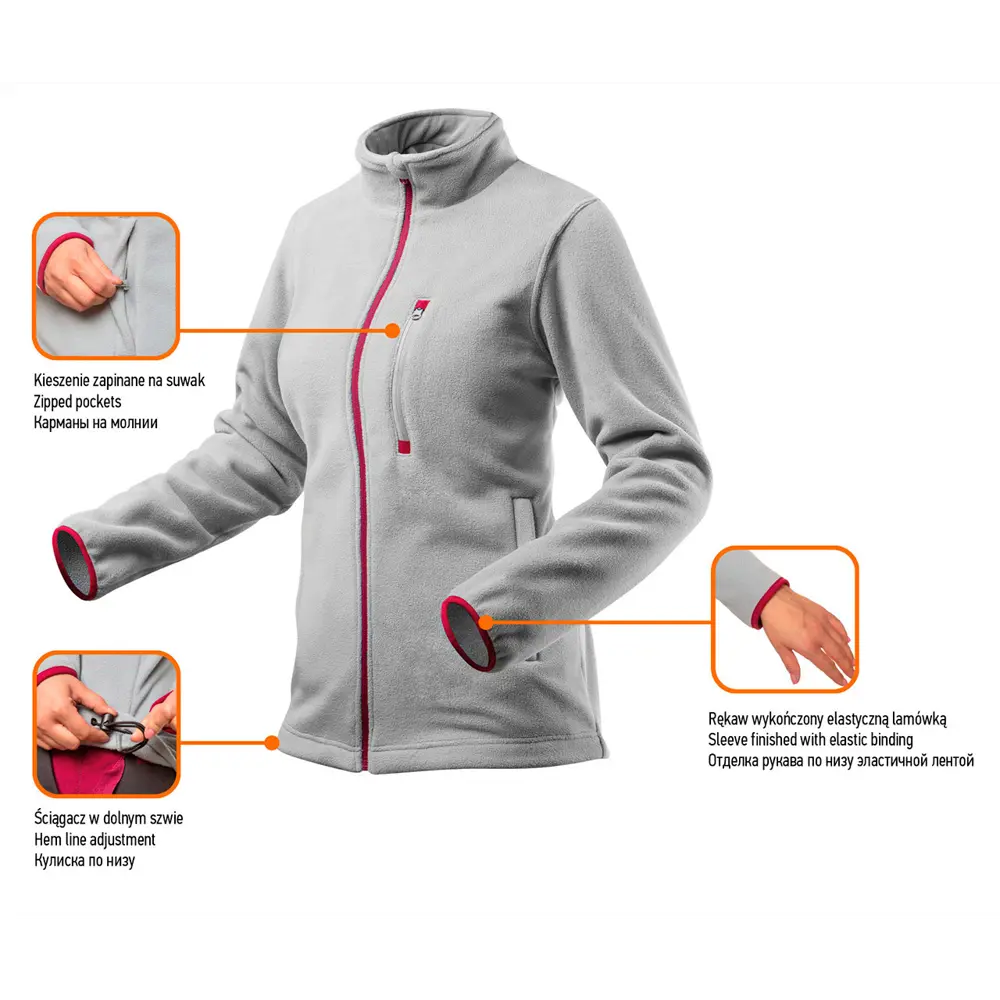 Толстовка флисовая женская Neo цвет серый размер L/52 рост 171-174 см Neò Нет STLM-2088906 - Вид №7