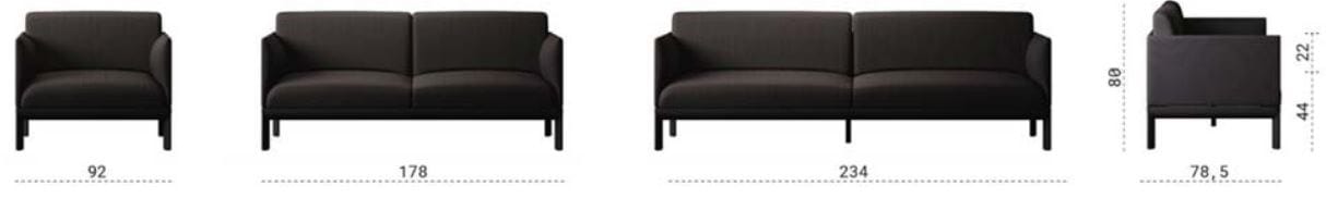 3-местный тканевый диван Las Mobili фестиваль ARCH-00040925