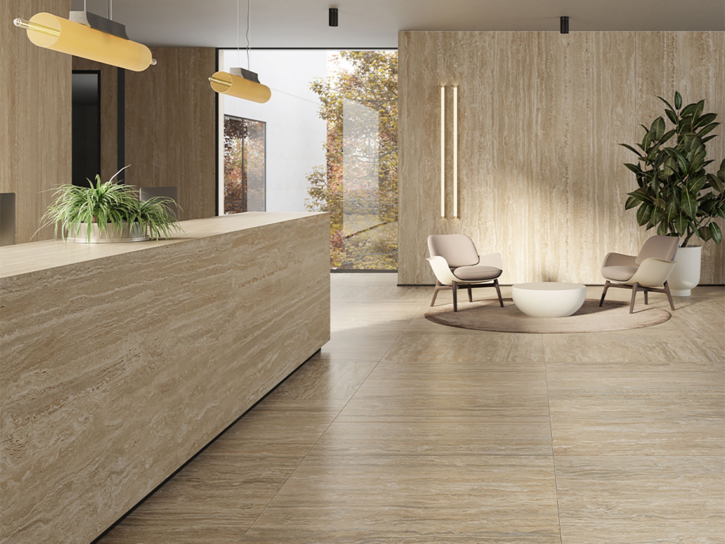 Пол / облицовка керамогранита с эффектом камня RAK Ceramics PONTINO ARCH-00120186