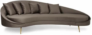 JOSÉ LEITE DE CASTRO Изогнутый диван из ткани для 4 человек  11800958