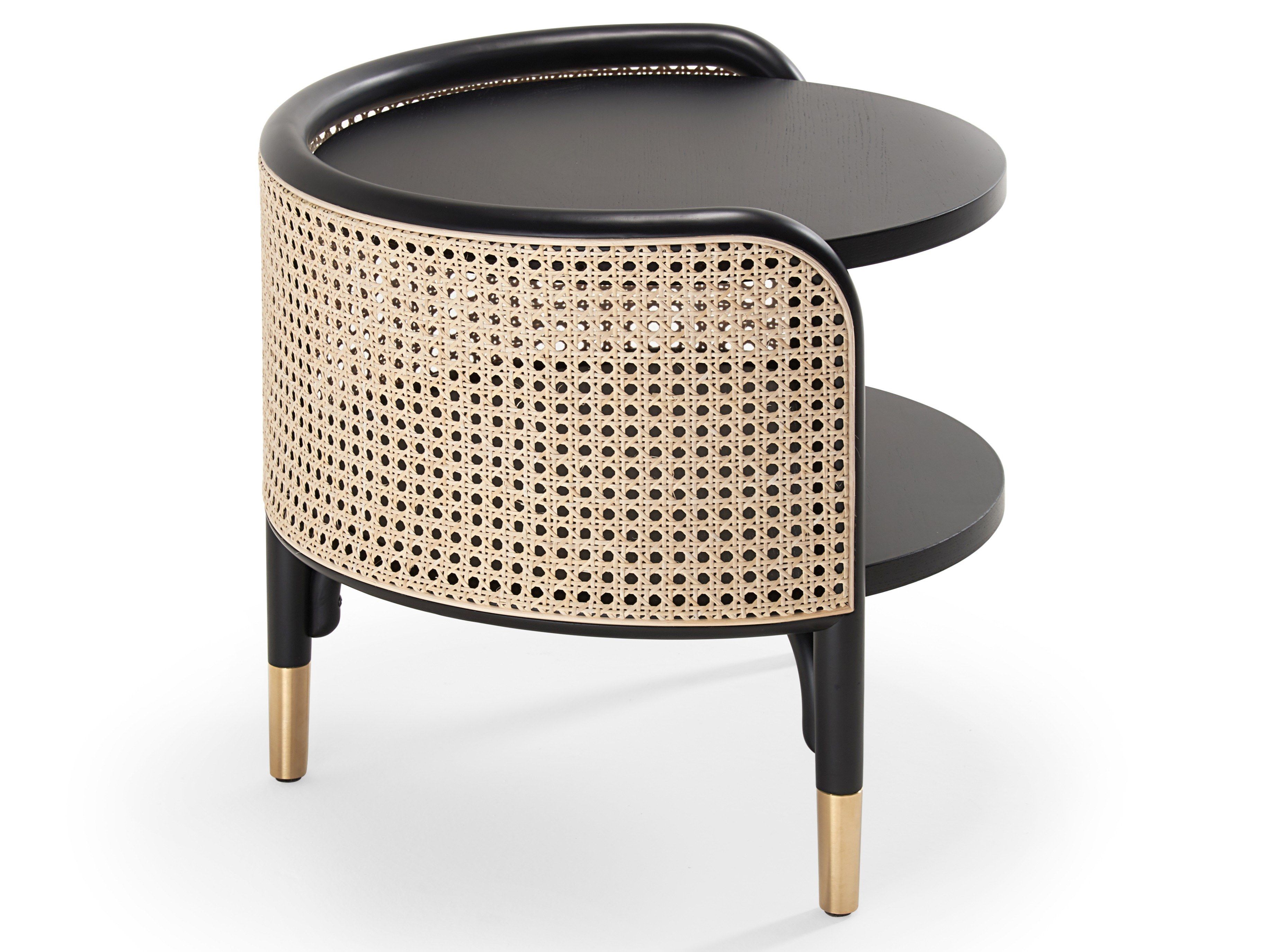 Круглый журнальный столик из бука и соломы в Вене Wiener GTV Design Mos ARCH-00049201 - Вид №2