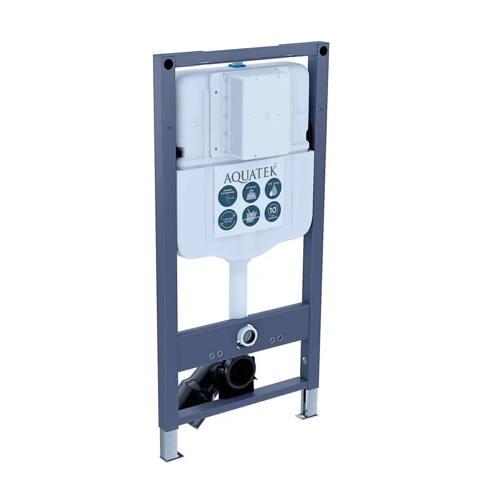 Комплект инсталляции Aquatek Pneumo N 49 с унитазом тип ободка открытый Glory клавиша Aquatek Pnn-0000003 серая Pneumo N49 STLM-2181537 - Вид №2