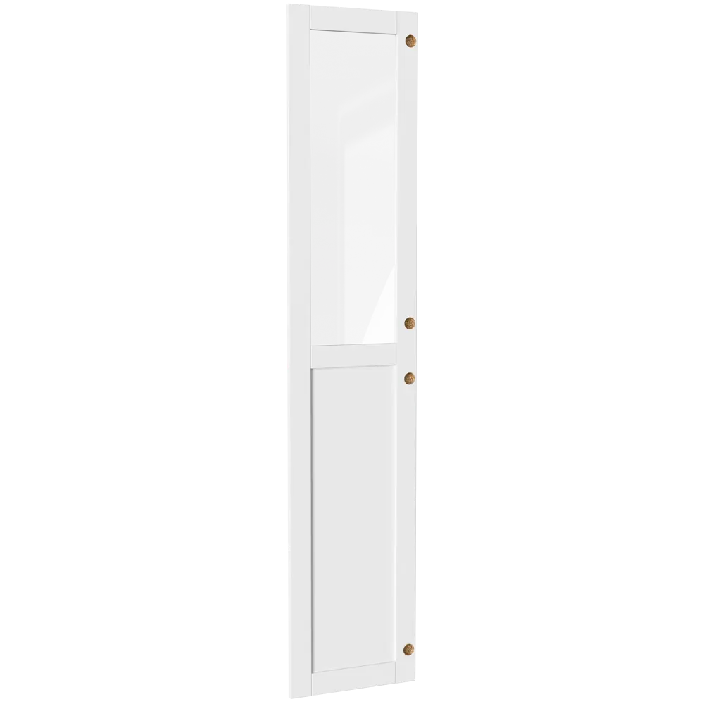 Дверь для шкафа Буккер 1 стекло 39.7x193.8x1.6 см ДСП левая цвет белый Santreyd STLM-2012394 - Вид №4