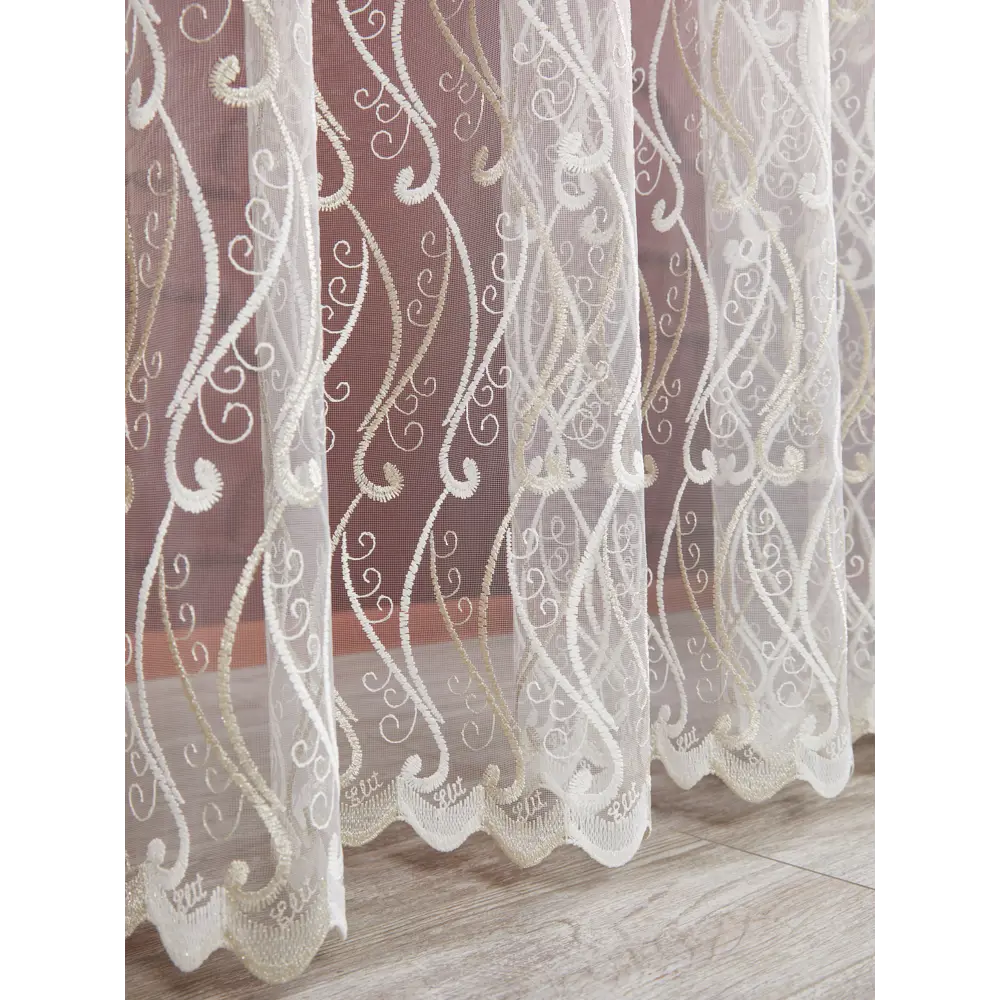 Тюль 1 м/п Классика сетка 280 см цвет бежевый ELIT HOME STLM-2094866 - Вид №2