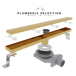 Трап для душа Plumberia selection PSL100OR комбинированный затвор 6x100 см нержавеющая сталь