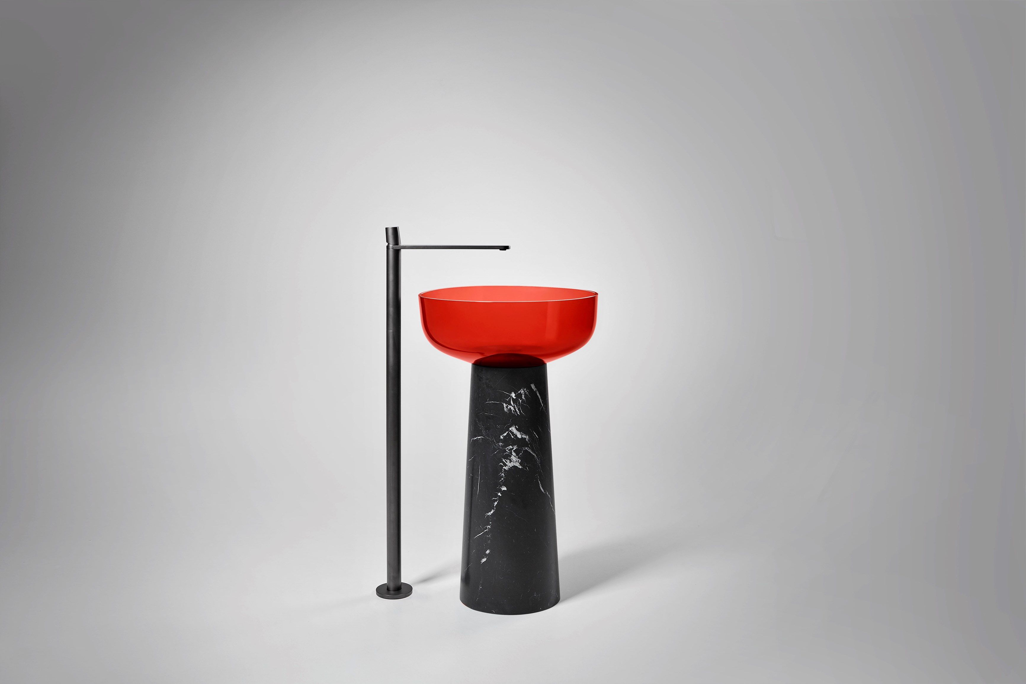 Круглый отдельно стоящий умывальник из черного мрамора Marquina Antoniolupi ALBUME10 + ALBUME21 ARCH-00047857 - Вид №17