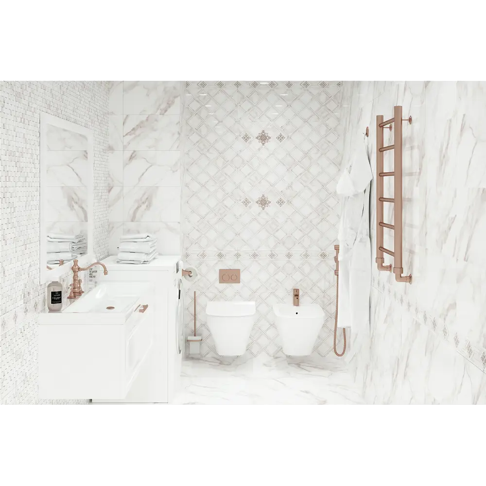 Декор настенный Calacatta Gold 40x25 см мрамор цвет бежево-золотой Santreyd STLM-2094445 - Вид №4