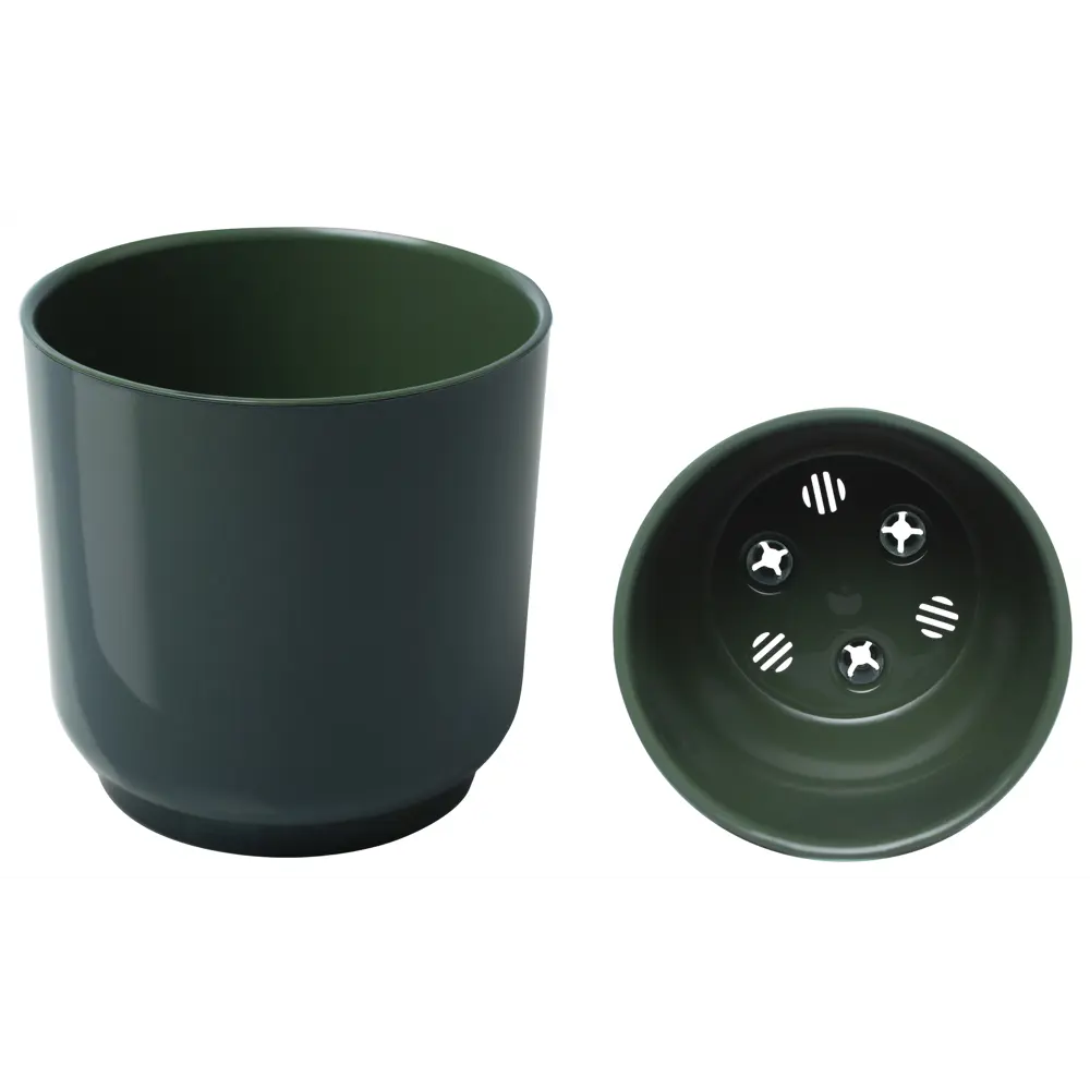 Кашпо Evergreen Design Дельта 13x13.5x13 см v1.5 л пластик нефрит STLM-2136528 - Вид №1