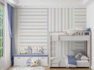 Полосатые обои для детей