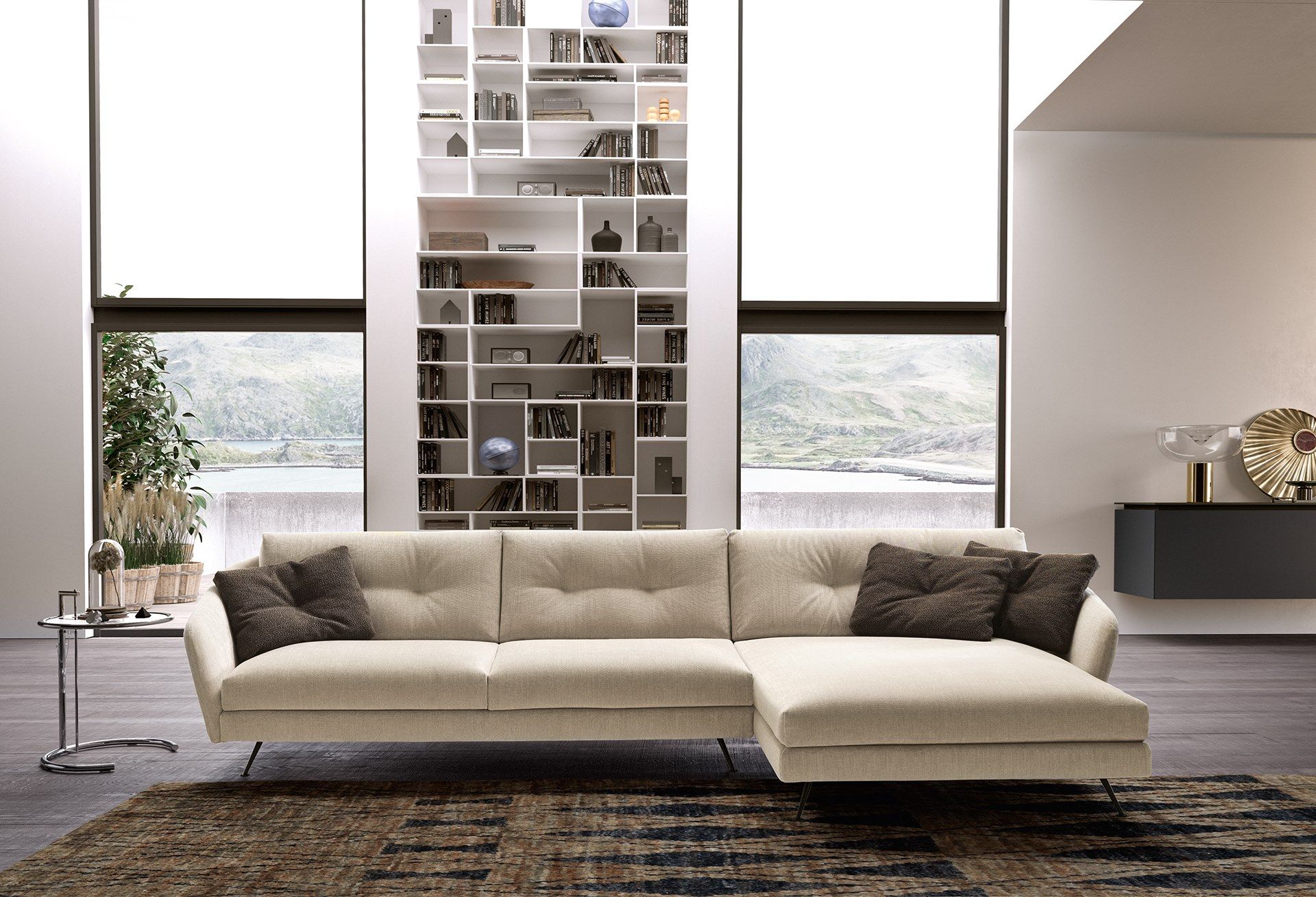 Секционный тканевый диван с полуостровом VALENTINI ARCH-00134554 - Вид №7