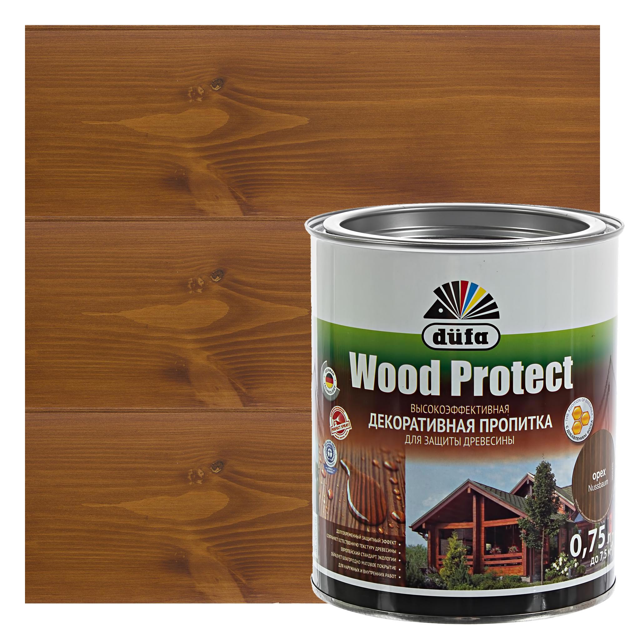 14724413 Антисептик Wood Protect цвет орех 0.75 л STLM-0005068 DUFA