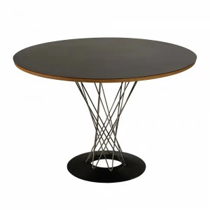 Обеденный стол круглый черный с металлической ножкой Isamu Noguchi Style Cyclone Table SOHO DESIGN ISAMU NOGUCHI 131571 Черный