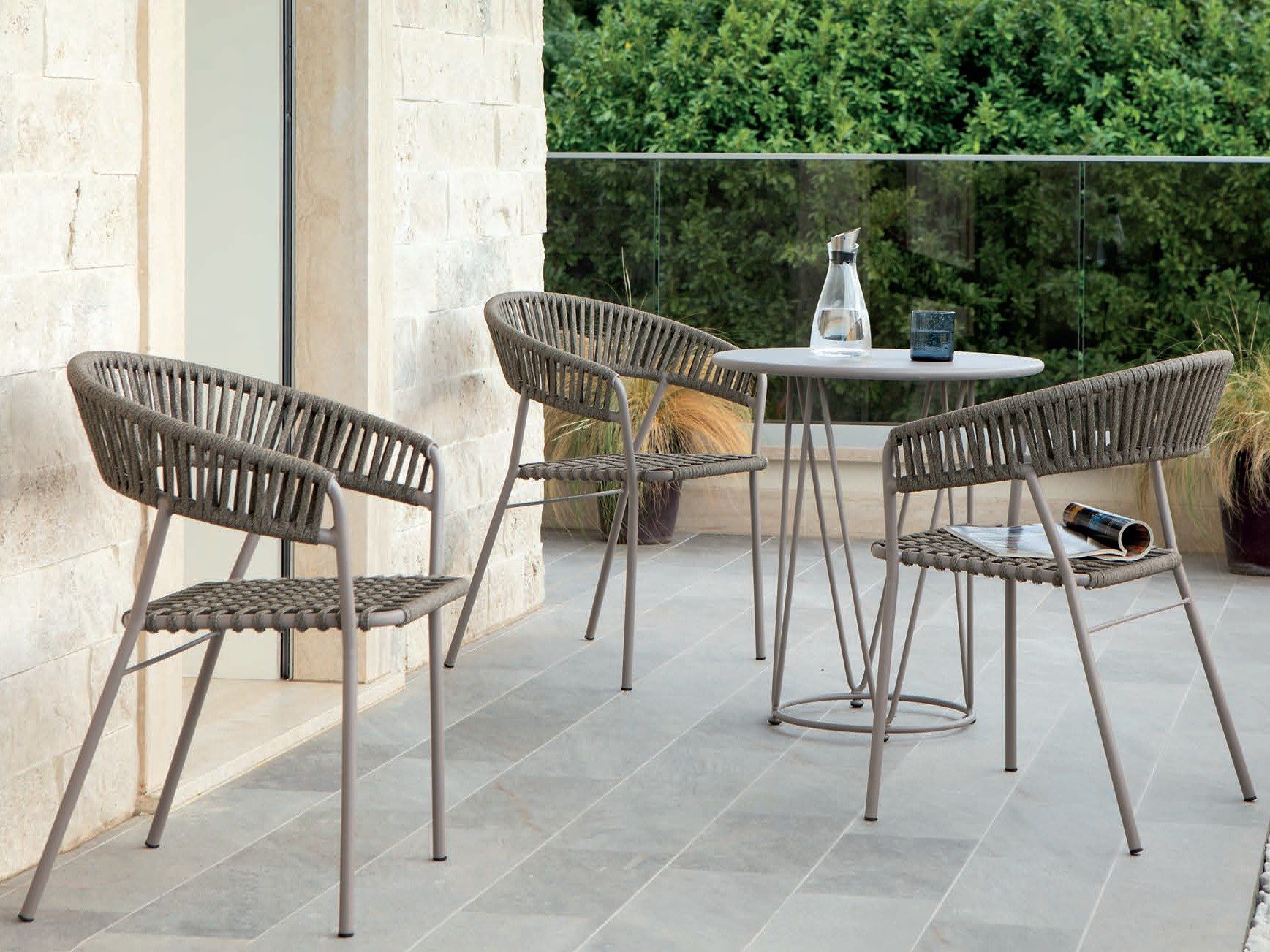 Веревочный и металлический стул с подлокотниками Vermobil Ки-Уэст ARCH-00085284 - Вид №1