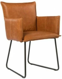 Jess Кожаное кресло с салазками и подлокотниками