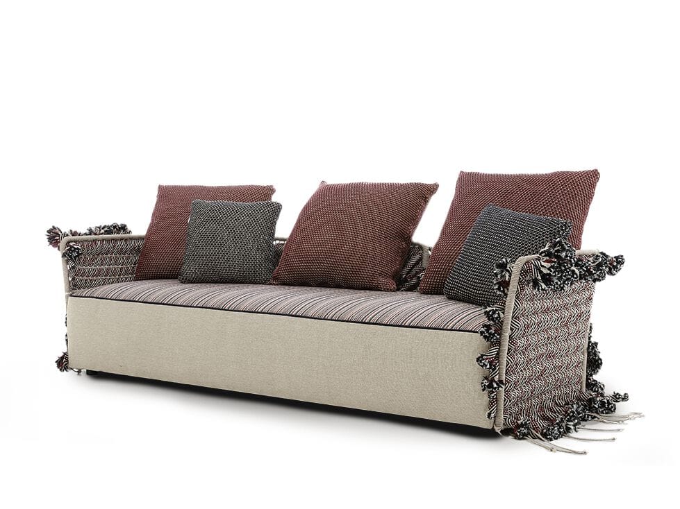 3-местный алюминиевый открытый диван с плетением Nodo Italia Antonio Marras + Nodo Italia ARCH-00151240