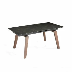 Обеденный стол раздвижной керамический черный 180-240 см DT797 от Angel Cerda ANGEL CERDA  00-3865670 Коричневый;черный