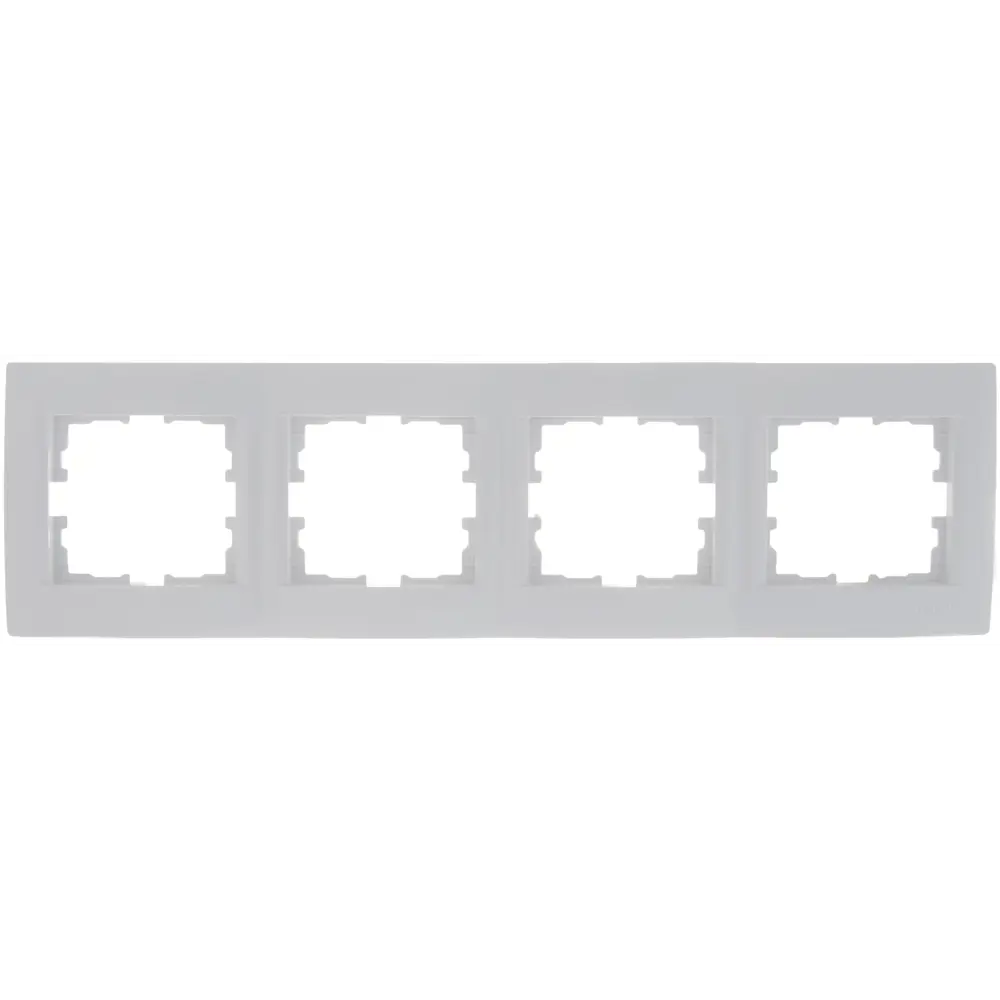 Рамка для розеток и выключателей Lezard Karina 4 поста горизонтальная цвет белый STLM-2160918