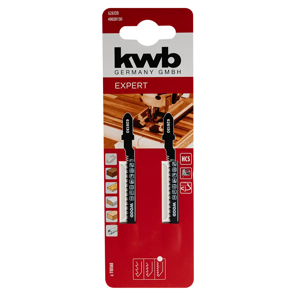 Пилка для электролобзика по дереву и пластику KWB 626130 чистый рез, 2 шт STLM-2139863 - Вид №3