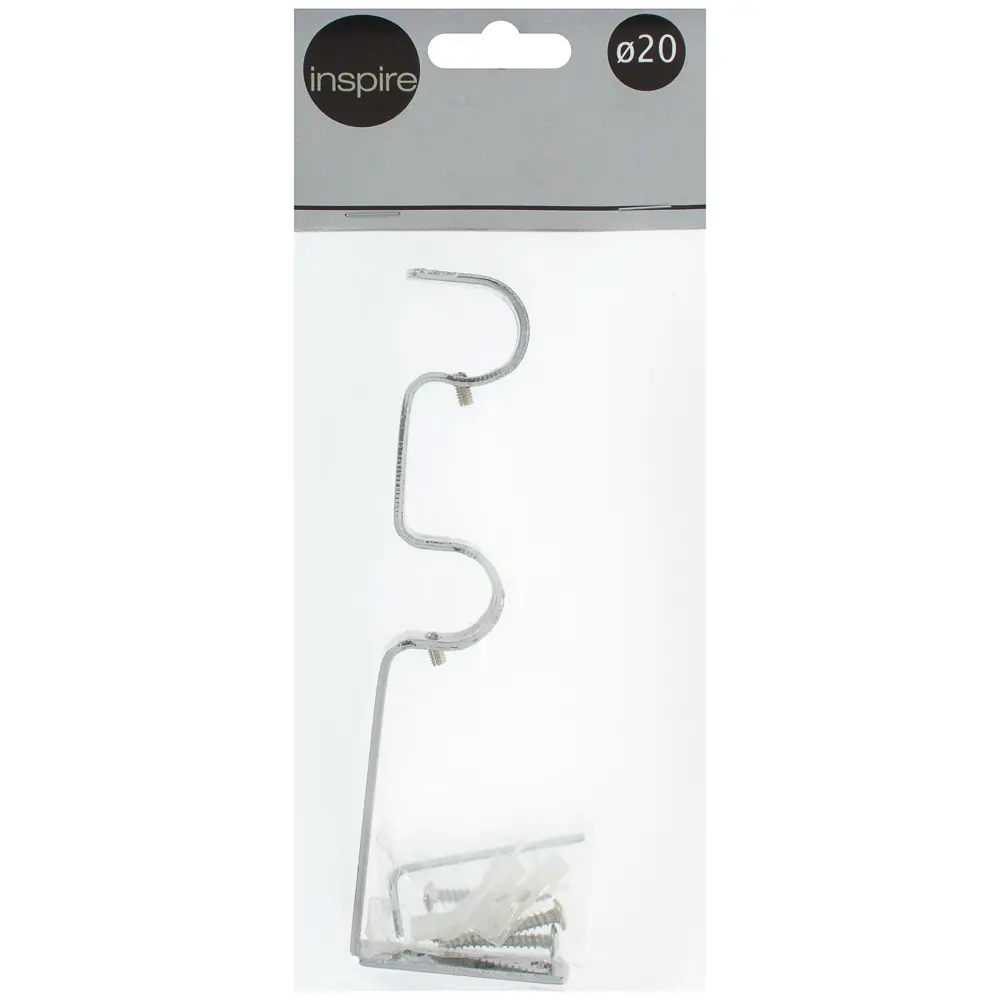 Держатель двухрядный простой 8/14 см цвет хром INSPIRE STLM-2036693 - Вид №4