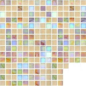 Мозаика стеклянная Перл A82, перламутро-розовая, 32,7х32,7 см, 1,07 м2
