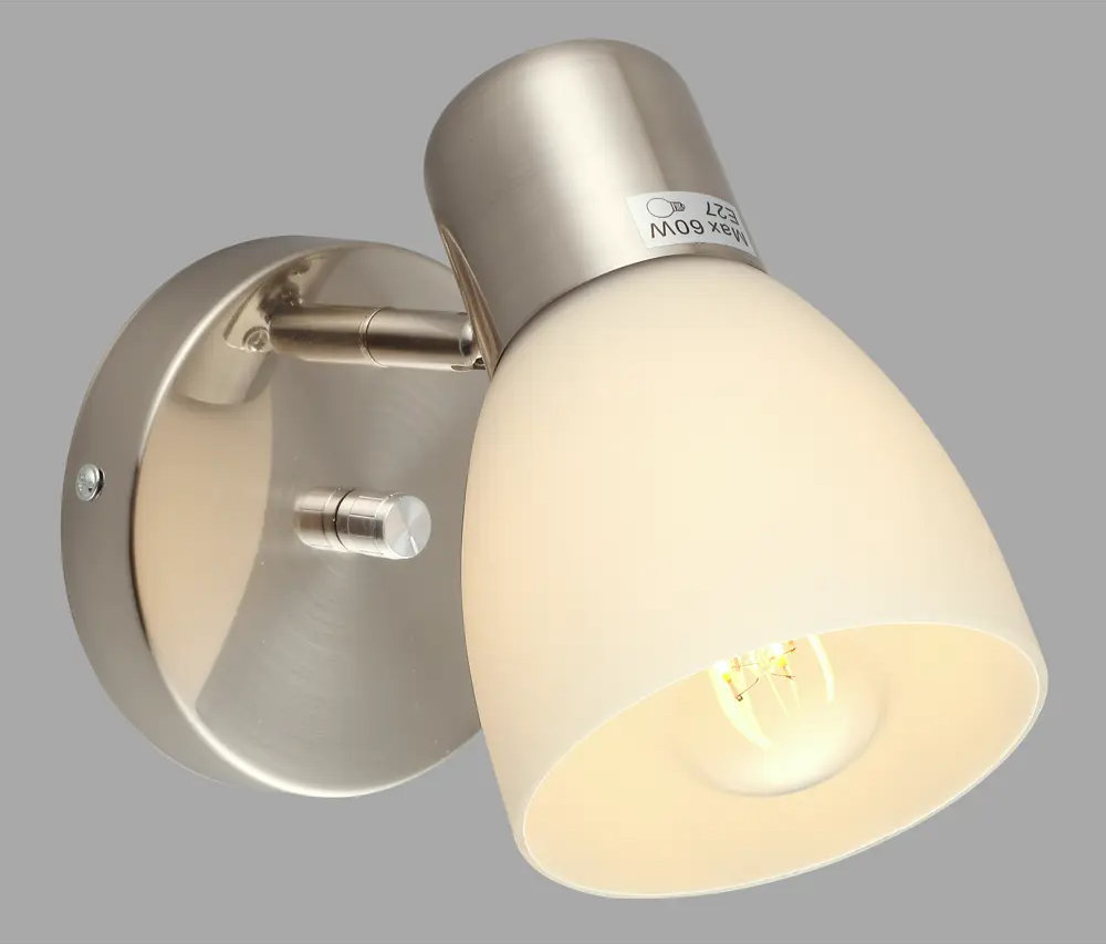 90766137 Спот поворотный DE FRAN DL1-1727-1SN Исландия 1 лампа 10 м² цвет белый STLM-0374266