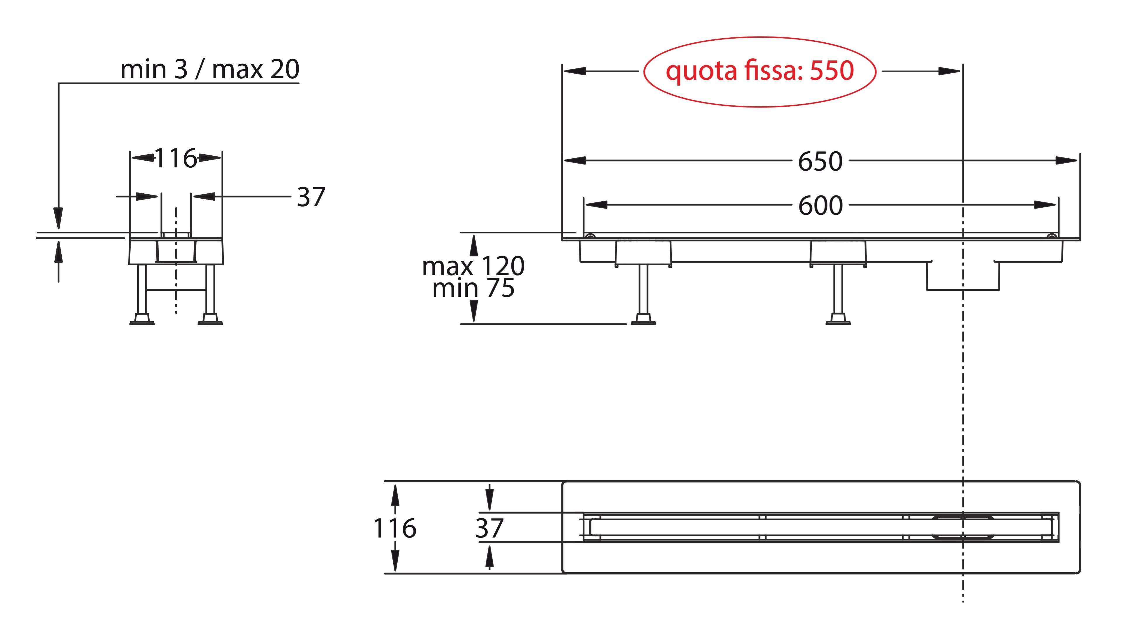 Слив в полу Bonomini Canalissima ARCH-00133931 - Вид №4