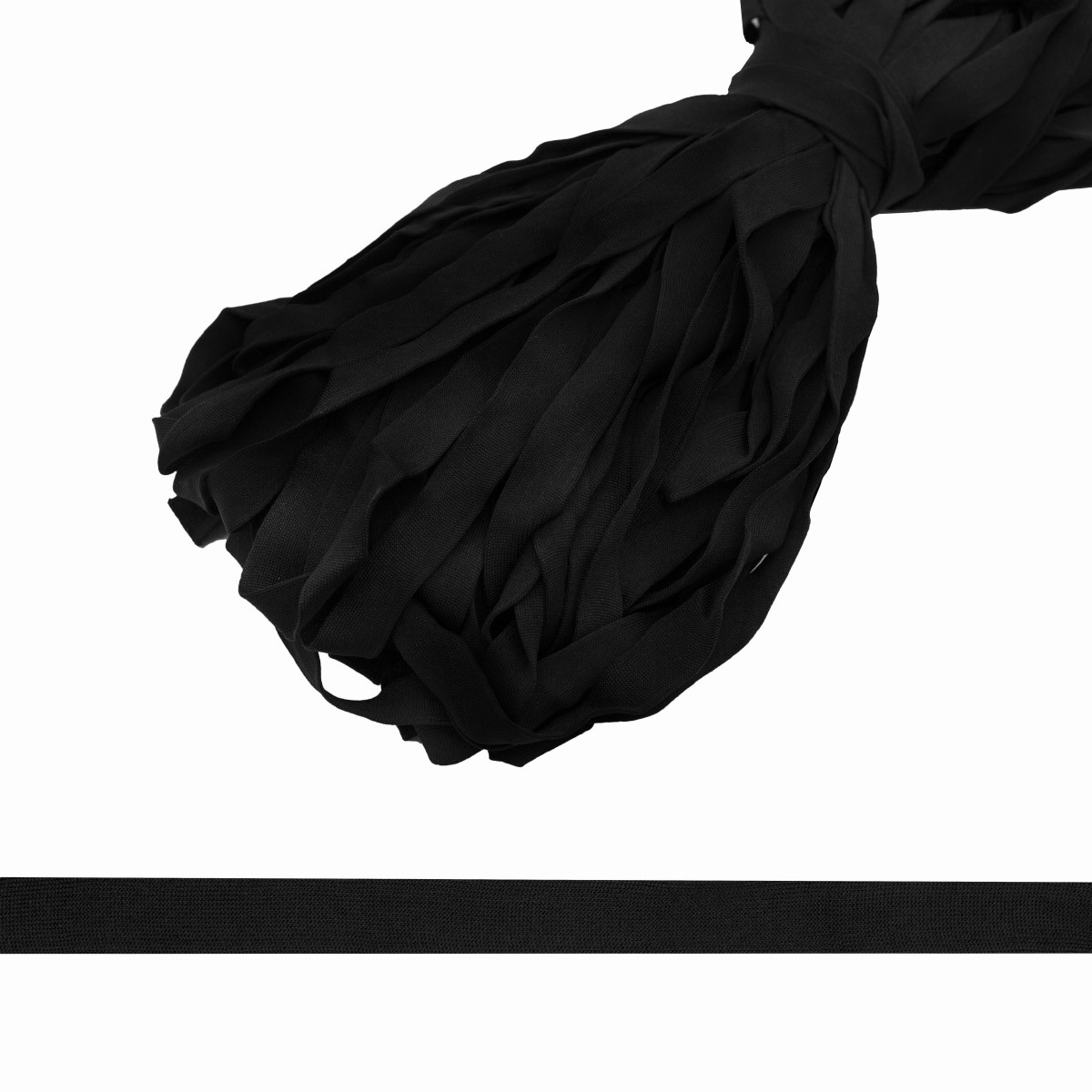 90913763 Шнур плетеный бытовой плоский веревка хозяйственная цвет черный 20мм х 70м STLM-0420923 АЙРИС