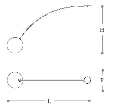 Светодиодный потолочный светильник из металла и выдувного стекла Italamp провод ARCH-00134247 - Вид №3
