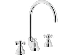 Смеситель для раковины с 3 отверстиями и поворотным горлышком