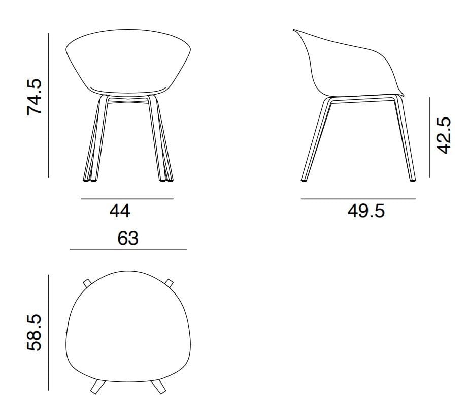 Стул из полипропилена Arper Дюна 02 ARCH-00042611 - Вид №9
